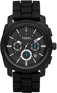 FOSSIL Machine Watch for Men, 45mm Quartz Chronograph Movement with Stainless Steel or Leather Strap