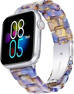 BINLUN Compatible with Apple Watch Straps 38mm 40mm 41mm 42mm 44mm 45mm 46mm 49mm for Women, Ladies Resin Watch Band Compatible with iWatch Series 12/11/10/9/8/7/6/5/4/3/2/1/Ultra/Ultra4 3 2/SE/SE3 2