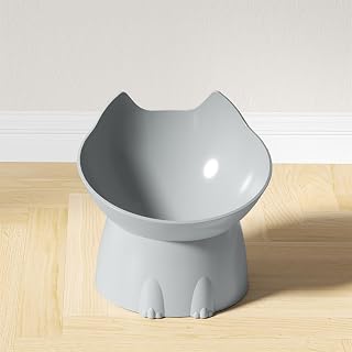 Elevated Pet Feeder for Cats & Dogs, Elevated Raised Cat/Dog Food Bowl, Neck-Friendly, Anti-Tip Cats Dishes Pet Food and Water Bowls for Cat/Small Size Dog