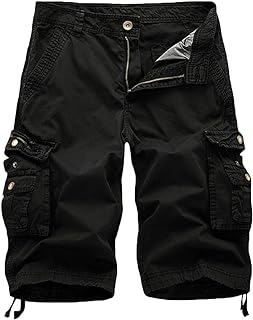 FOURSTEEDS Women's Cotton Zipper Front Multi-Pocket Twill Bermuda Women Cargo Shorts