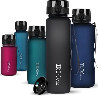 Tritan 720°Dgree uberBottle Water Bottle and Infuser, 350 ml, 500 ml, 650 ml, 1000 ml, 1.5 L, 2 L – BPA-Free, for Sports, School, Children, Fitness, Gym, Bike, Outdoors, Lightweight Tritan Sports