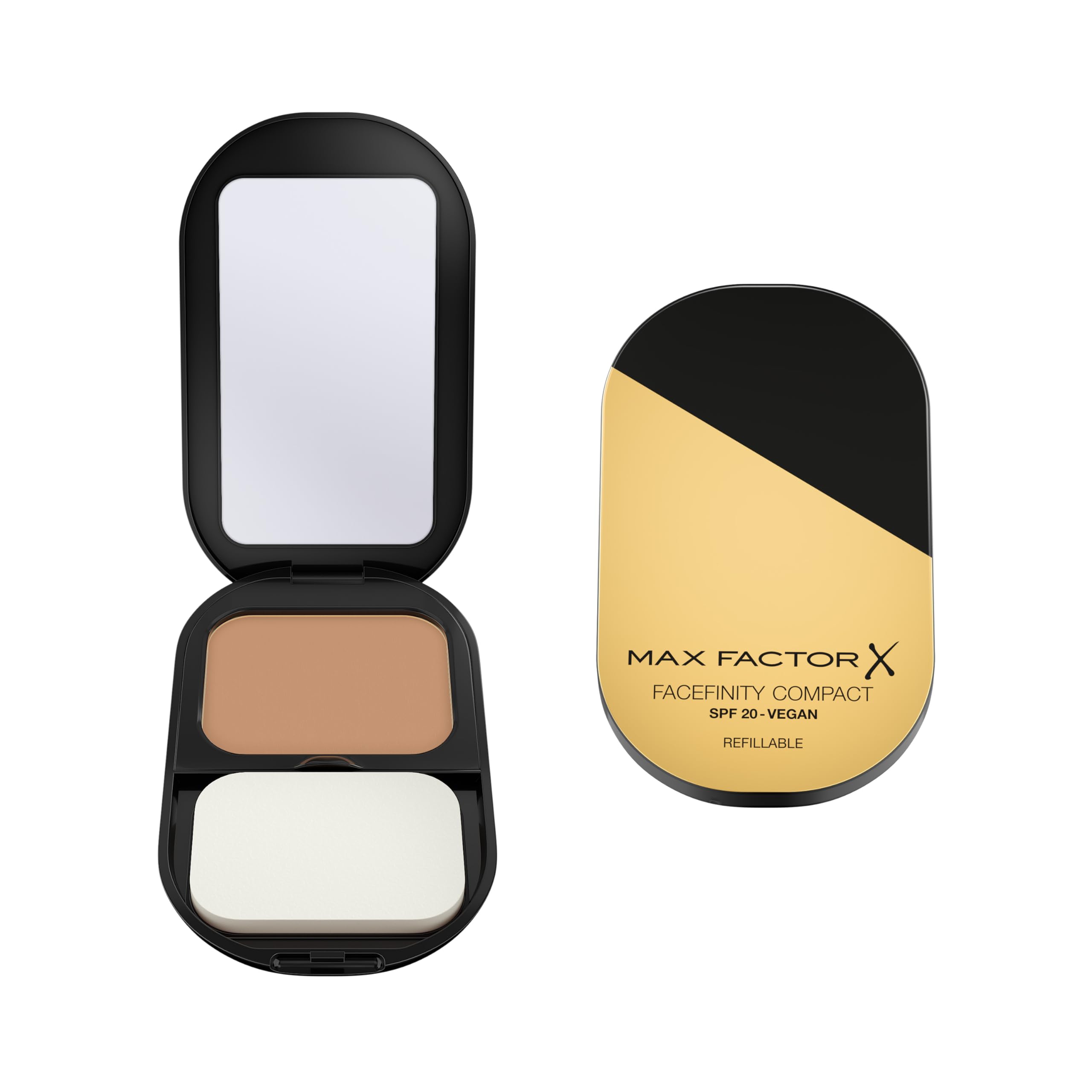 Facefinity Refillable Compact Foundation, SPF 20, Flawless Matte Finish in Ivory