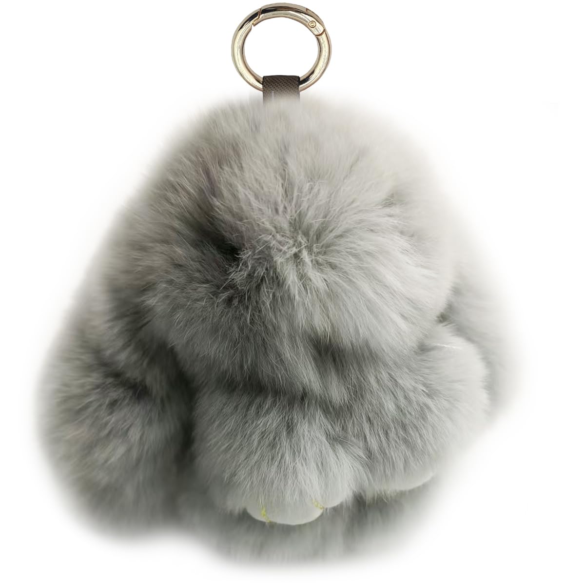Bunny Keychain Soft Fluffy Rabbit Keychain 3.9in Cute Colorful Rabbit Fur Pom Po