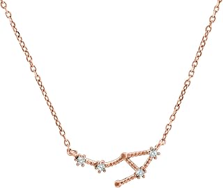 PAVOI Zodiac Necklace for Women, 14K Gold Plated Constellation CZ Choker