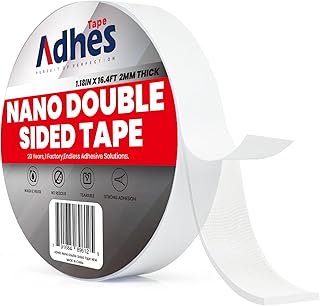 ADHES Double Sided Tape Heavy Duty, 1.18in x 16.4ft, Nano Tape