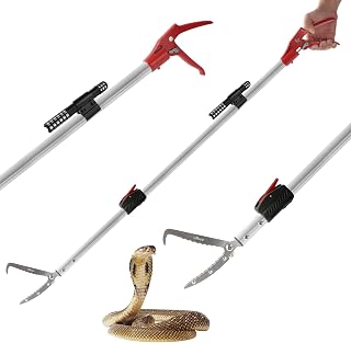 Smarkey 86 inch Snake Catcher Tongs Grabber Traps Stick Hook Bite Kits Tool | for Rattlesnake, Copperhead Snake, Ball Python, Rattle, Cobra, Corn, Rosy Boas Catching