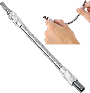 Flexible Drill Bit Extension Screwdriver Bit Holders, 1/4" Hex Magnetic Soft Shaft Bendable Drill Bit Holder for Tight Spaces, Right Angle Drilling, Hard to Reach Areas