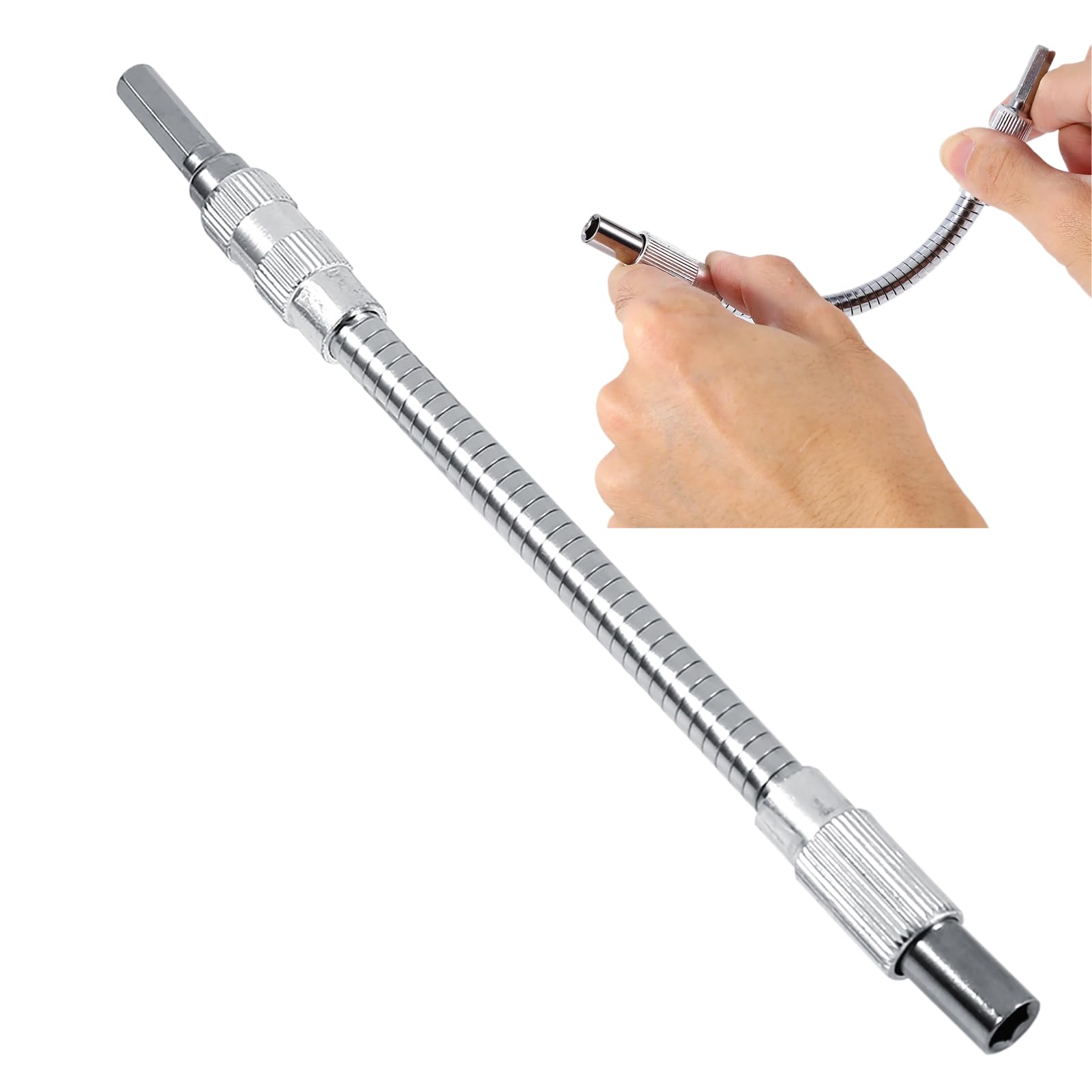 Flexible Drill Bit Extension Screwdriver Bit Holders, 1/4" Hex Magnetic Soft Sha