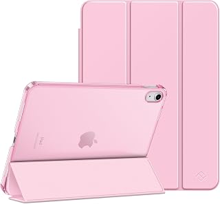 FINTIE Ultra Slim Case for iPad (A16) 11th Gen 11" 2025 / iPad 10th Gen 10.9" 2022 - Frosted Back Shell with Folding Stand and Auto Wake/Sleep Function,Cherry Pink