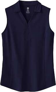 MoFiz Women's Sleeveless Polo Shirt Golf Shirt Summer Cotton Top Breathable