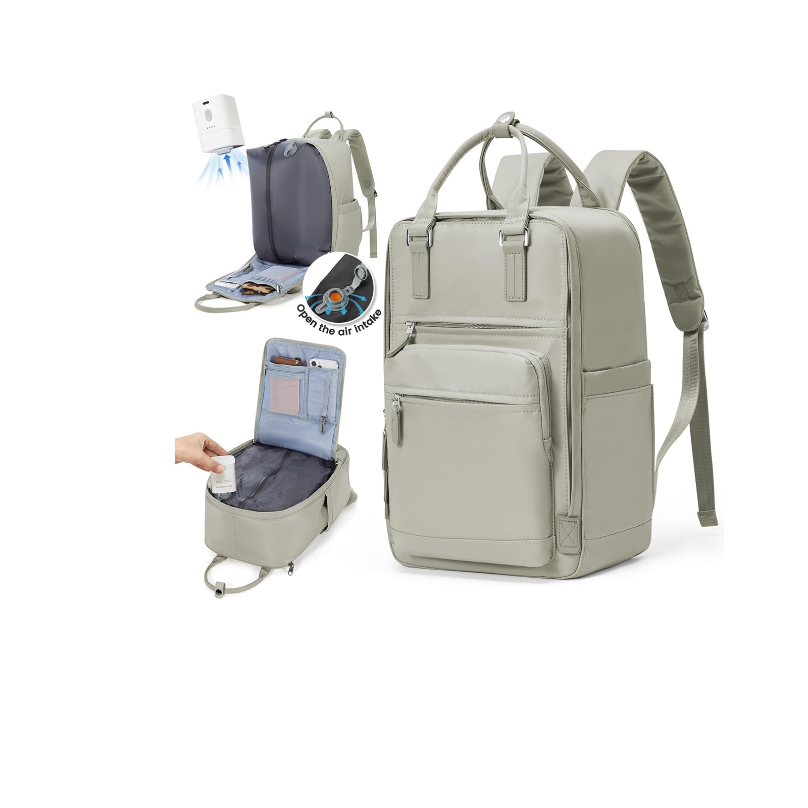 SZLX Vacuum Backpack with Pump Hand Luggage 40x30x20 Ryanair Vueling Wizzair Bac