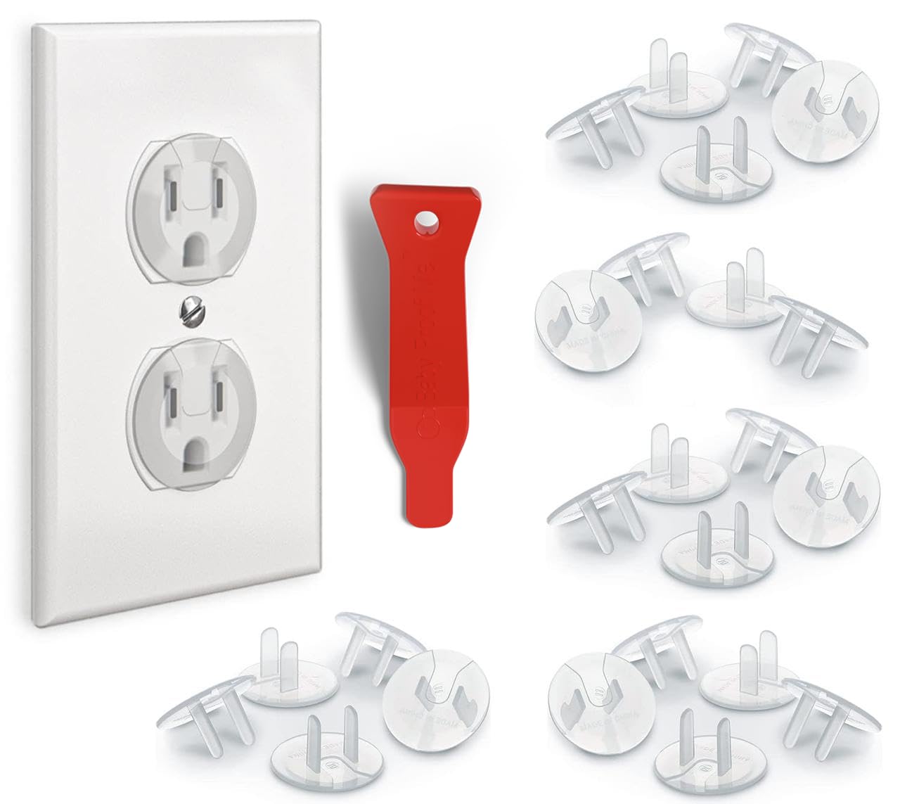 Baby Proof Me 24 Outlet Covers for Baby Proofing, Plug Covers Child Safety | Ele