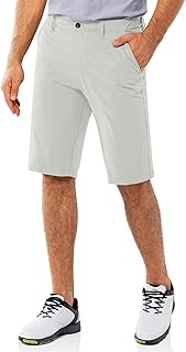 33,000ft Short de golf pour homme, coupe sèche, léger, extensible, à séchage rapide, avec poches, entrejambe de 27,9 cm, pour voyage décontracté, ivoire, 36