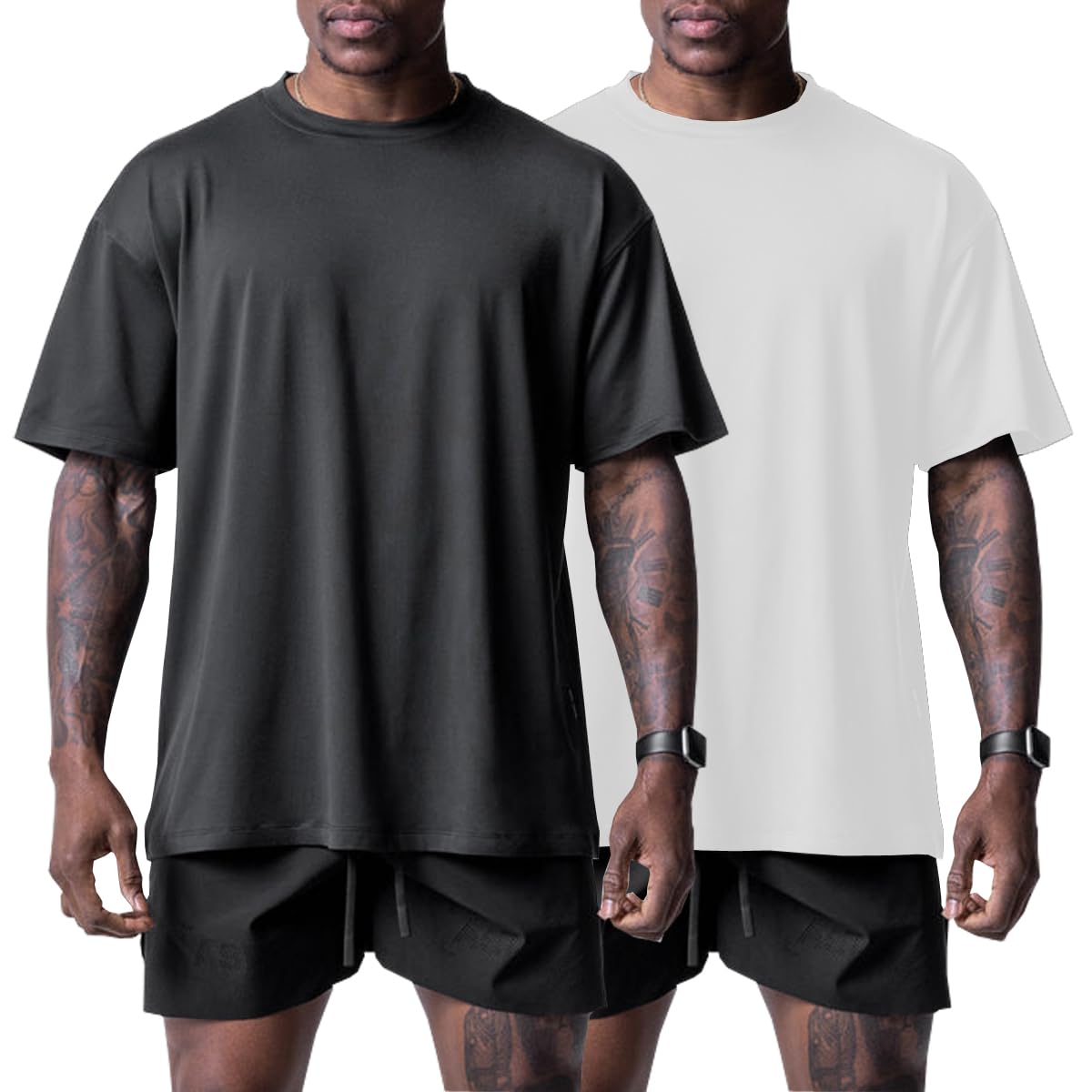Muscle Killer 1/2pack Men's Gym Workout Dry Fit Short Sleeve Athletic Fitness Cr