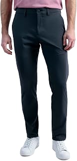 Haggar Men's Sport Travel Performance Straight Fit Flat Front Stretch Casual Pant Casual Pants