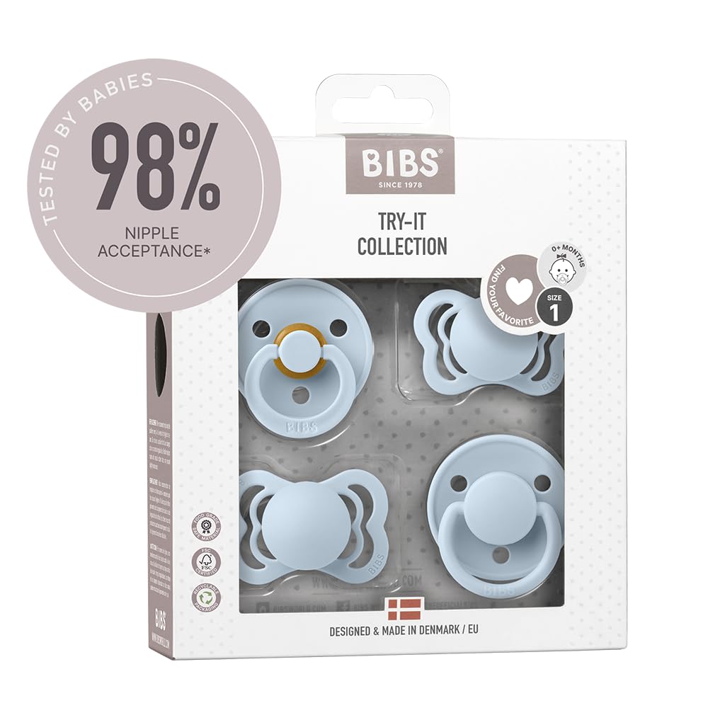 BIBS Soothers Includes Colour, De Lux, Couture and Supreme Soothers | BPA-Free N