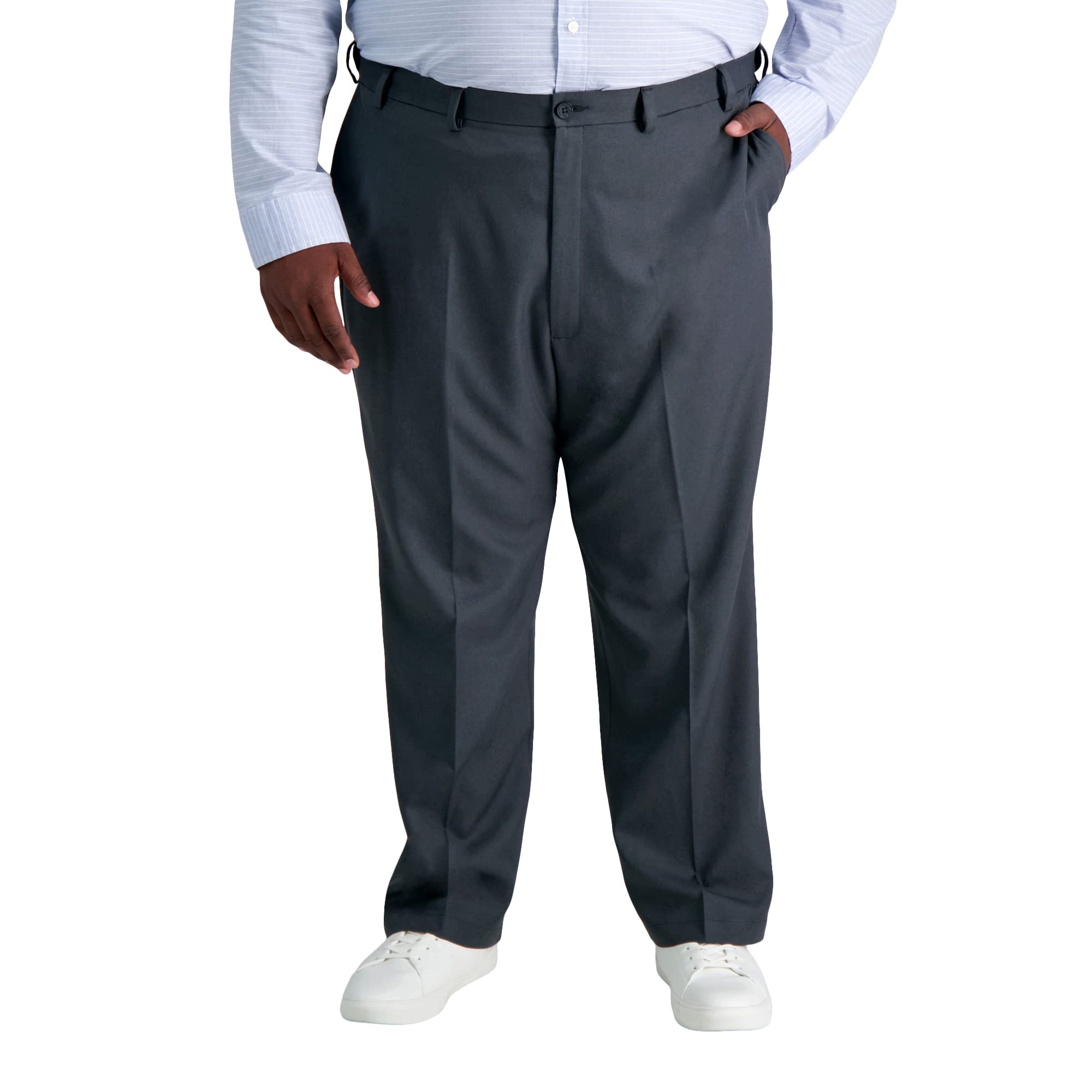 Haggar Cool 18 Pro Mens Straight Fit Flat Front Casual Stretch Golf Pants