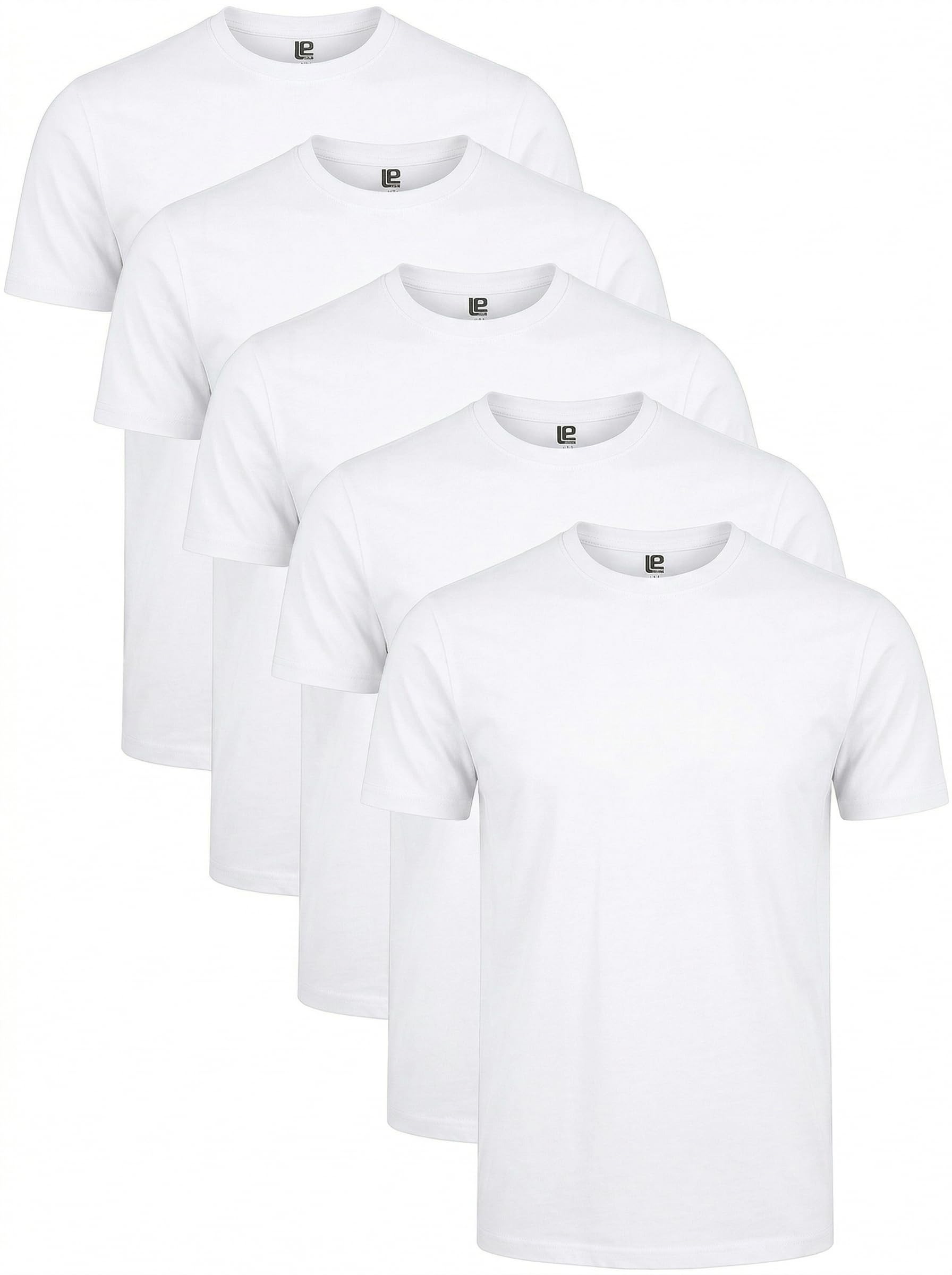 Lower East Herren-T-Shirt mit kurzem Ärmel aus Baumwolle,Rundhalsausschnitt
