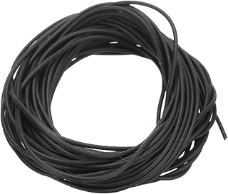 10M Silicone Foam Sealing Strip 2mm Diameter High Density Solid Sponge Rubber Sealing Strip for Gap Insulation Sealing, Black
