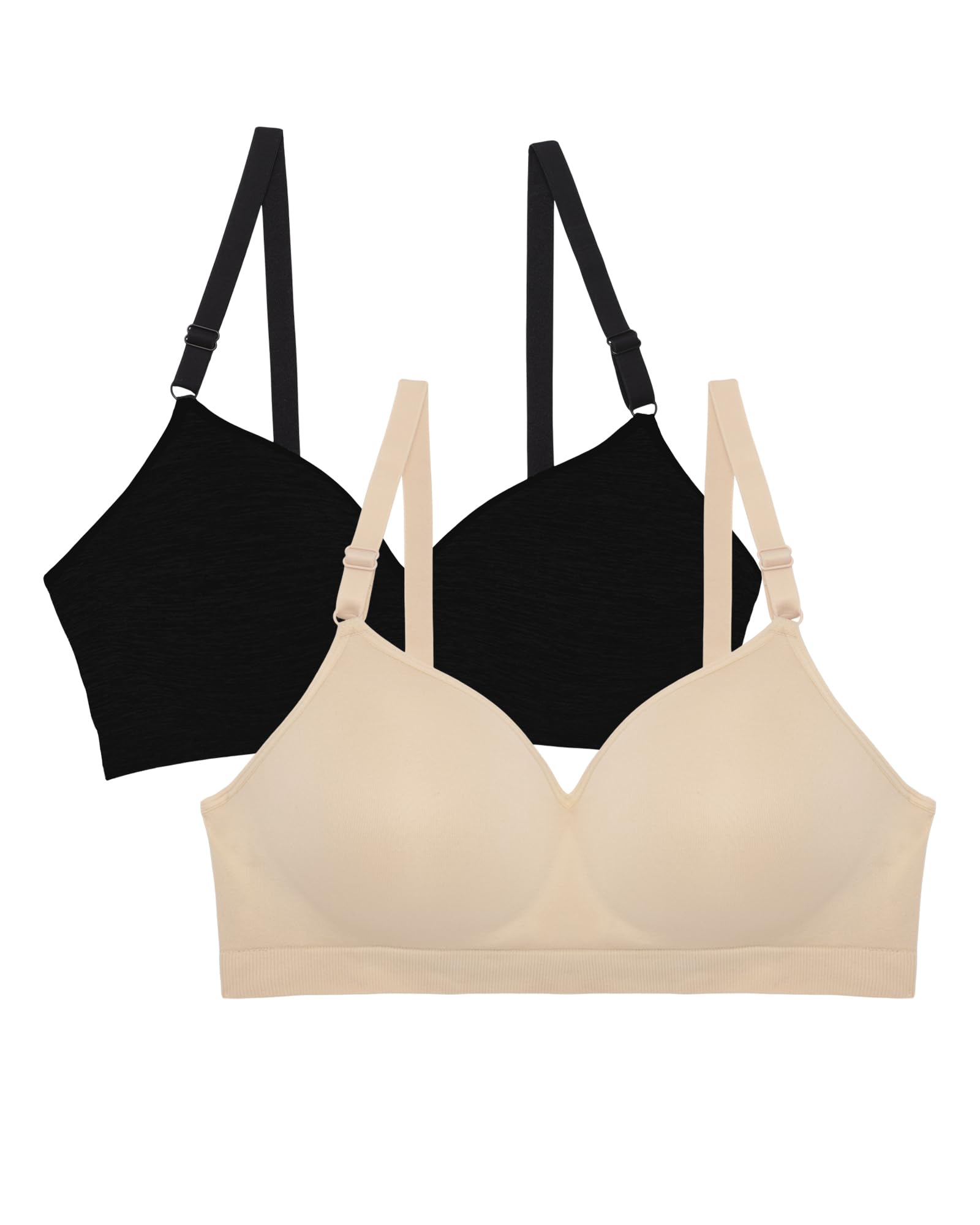 Fruit of the Loom Wireless Push-up Bra Bra (Pack of 2) for Women