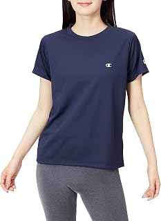 Champion(チャンピオン) Tシャツ 半袖 丸首半袖シャツ 丸首 UVカット 吸水速乾 ワンポイントロゴ ショートスリーブドライTシャツ CWSTS301レディース