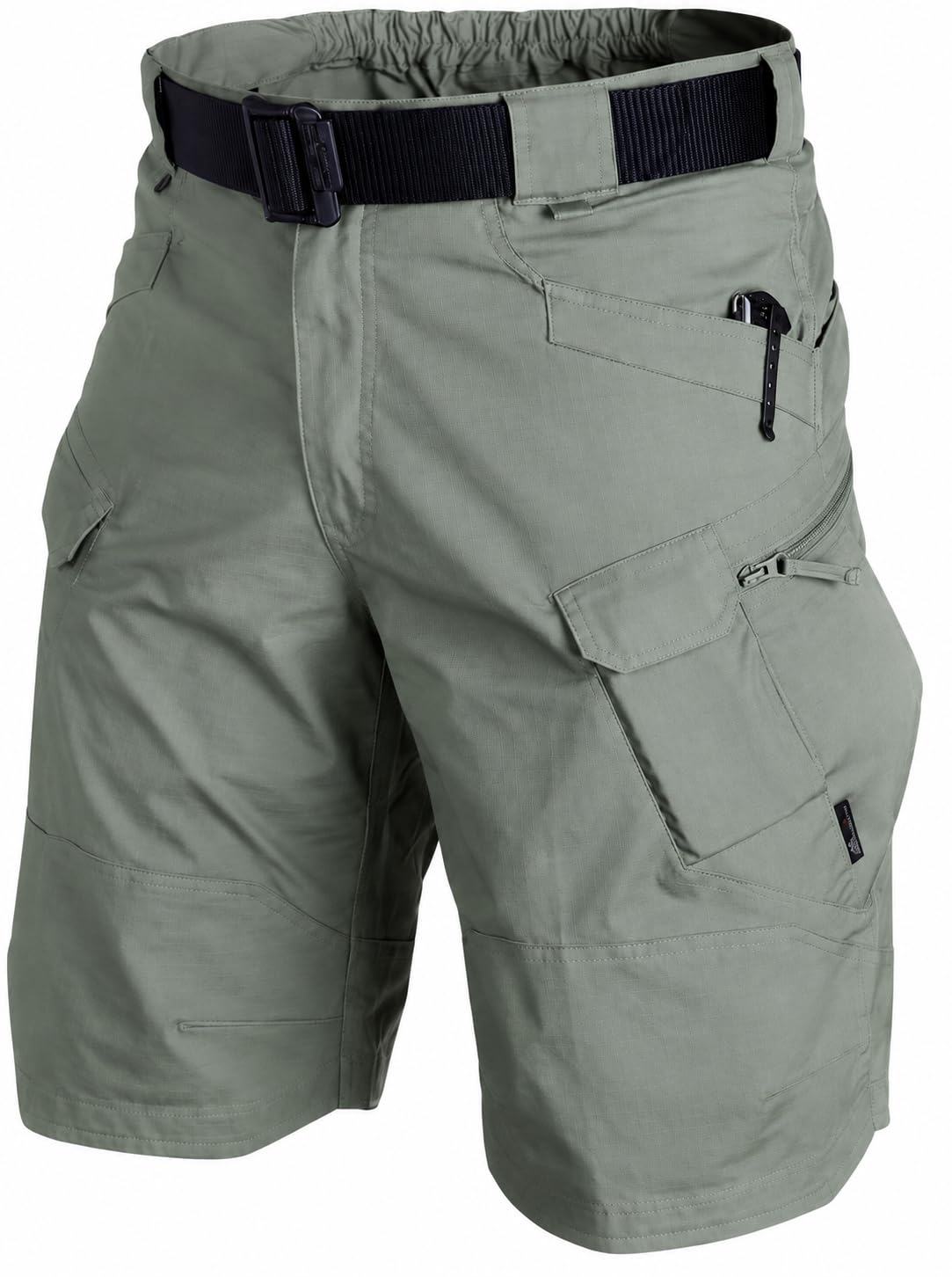 Men's Tactical Cargo Shorts: Heavy duty tear resistant fabric with multiple zipp
