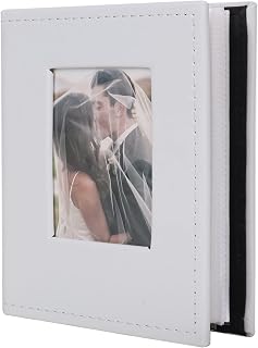 RECUTMS 100 Pocket Albums, 4 x 6 Small Photo Albums Blank Pages Vertical Photo Album Wedding Album Family Baby Anniversary Graduation Book (White)