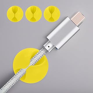 3 x Cable Clips for Desk Wire Management Self Adhesive Cord Holder USB charging cable Office / Home / Nightstand / Organization