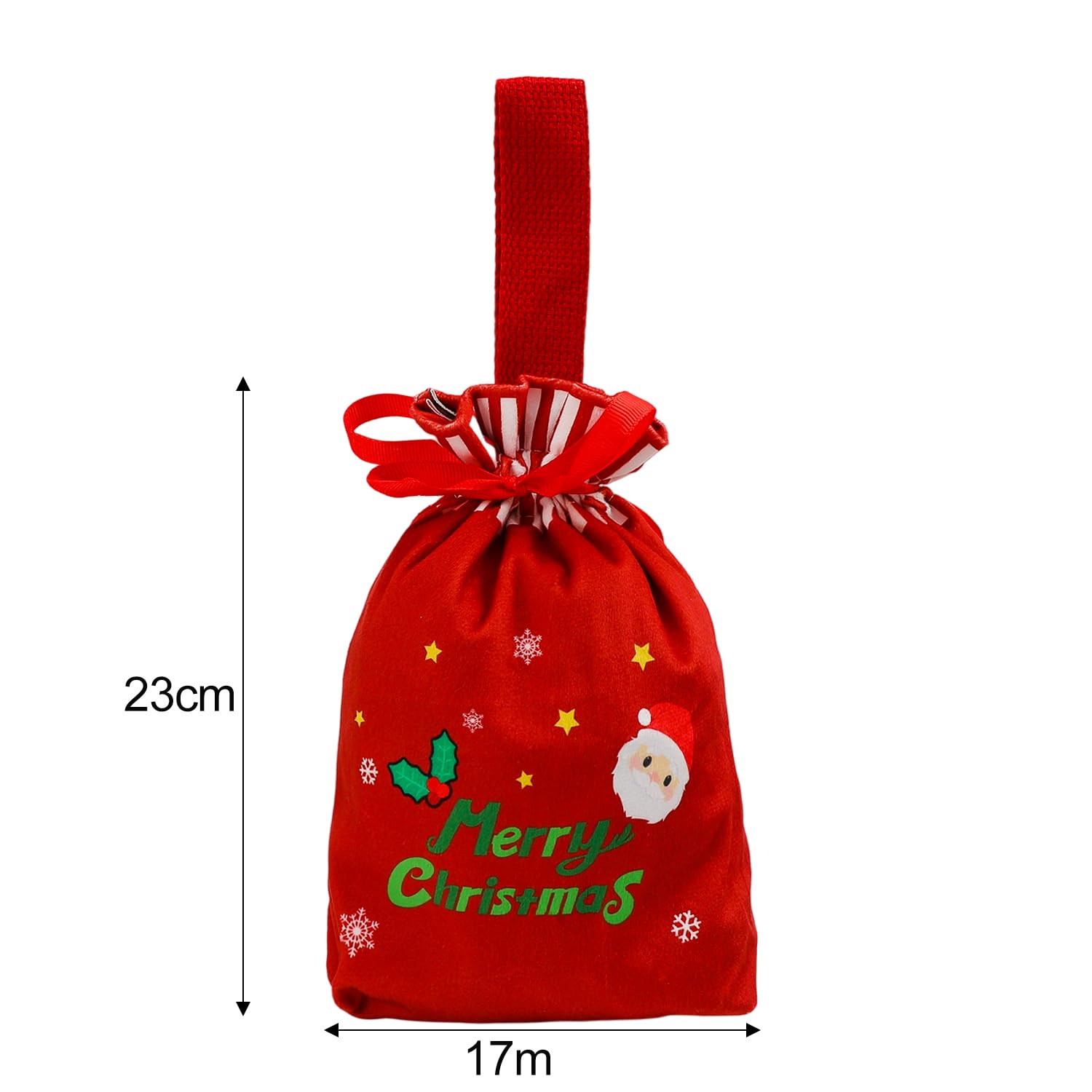 Christmas Drawstring Gift Bags, Red and Green Candy Christmas Gift Bags, Christm