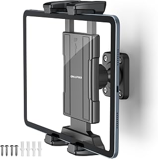 OHLPRO iPad Wall Mount for Kitchen Bathroom Wall Mount Compatible with 5-13 Inch iPad Pro Mini Air iPhone Galaxy Tab S9 Kindle Switch 360 Degree Adjustment