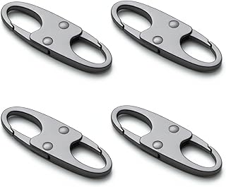 zelin Anti Theft Zipper Clips, Travel Essentials, Carabiner, 4Pcs Grey | Elegant Zinc Alloy Zipper Pull Locks, Airplane Gadgets and Travel Accessories for Backpacks, Commuting and Outdoor Safety