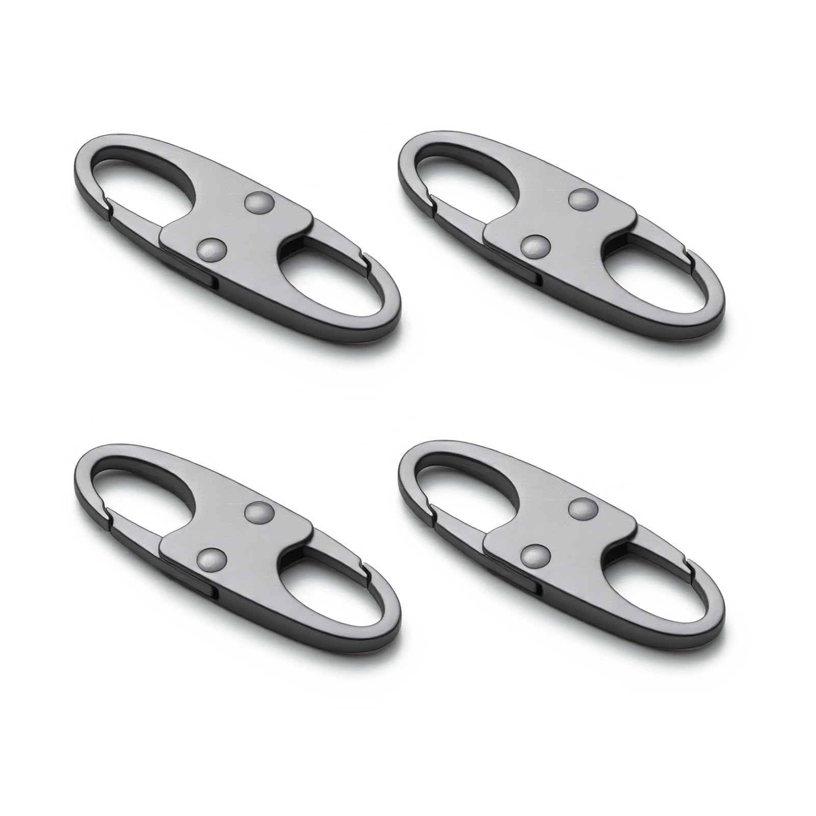 zelin Anti Theft Zipper Clips, Travel Essentials, Carabiner, 4Pcs Grey | Elegant