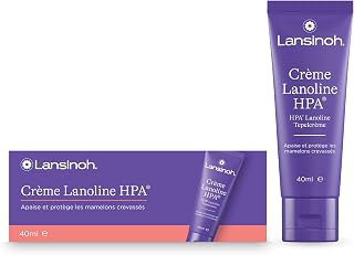 Lansinoh HPA Lanolin Cream 40ml Nipple Care Nursing | Relieves cracks, reduces dryness and irritation, Breast comfort, 100% natural origin, No rinsing