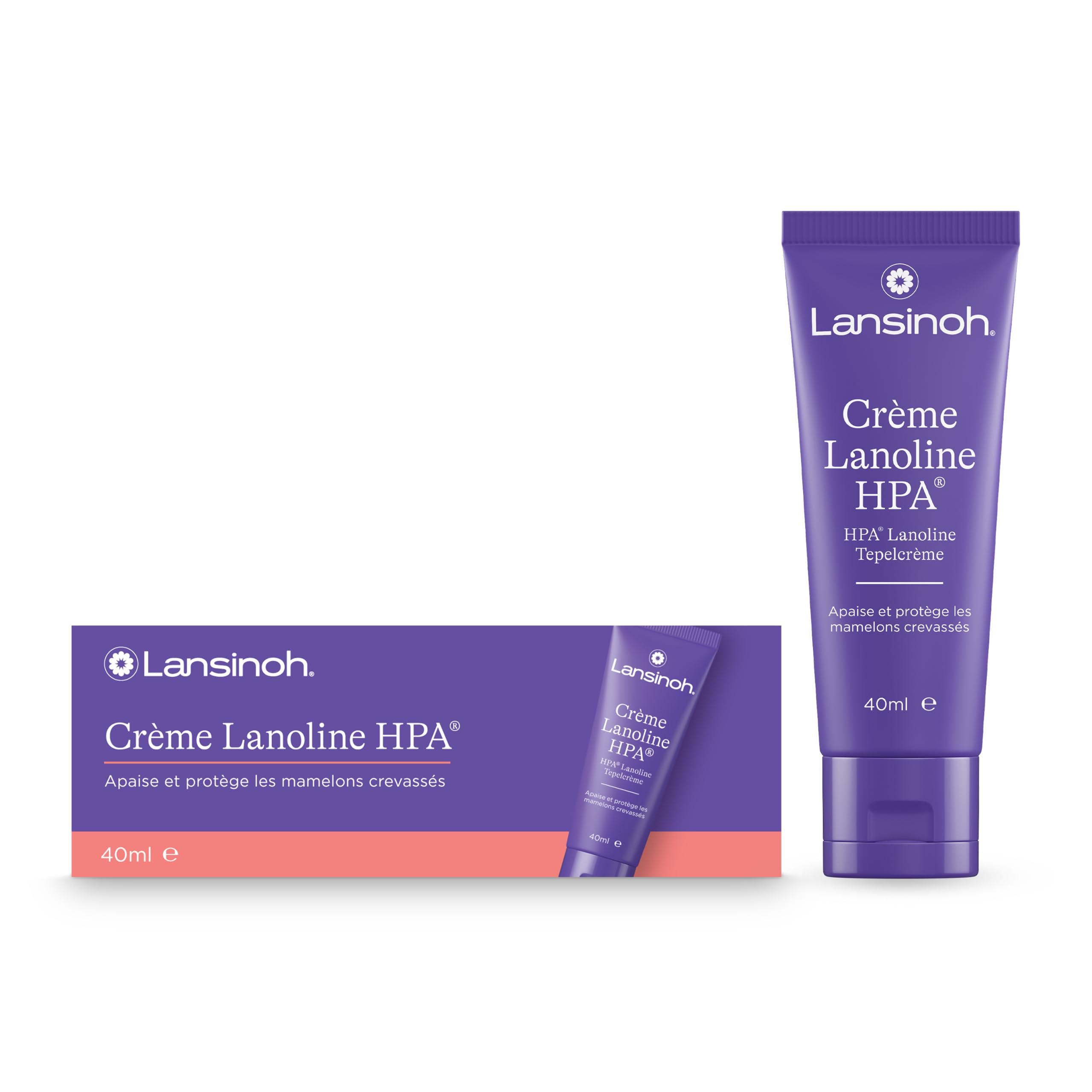 Lansinoh HPA Lanolin Cream 40ml Nipple Care Nursing | Relieves cracks, reduces d
