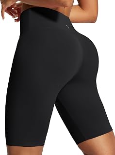 IUGA Biker Shorts for Women High Waist - 8" Workout Shorts with Inner Pocket Yoga Spandex Gym Running Shorts