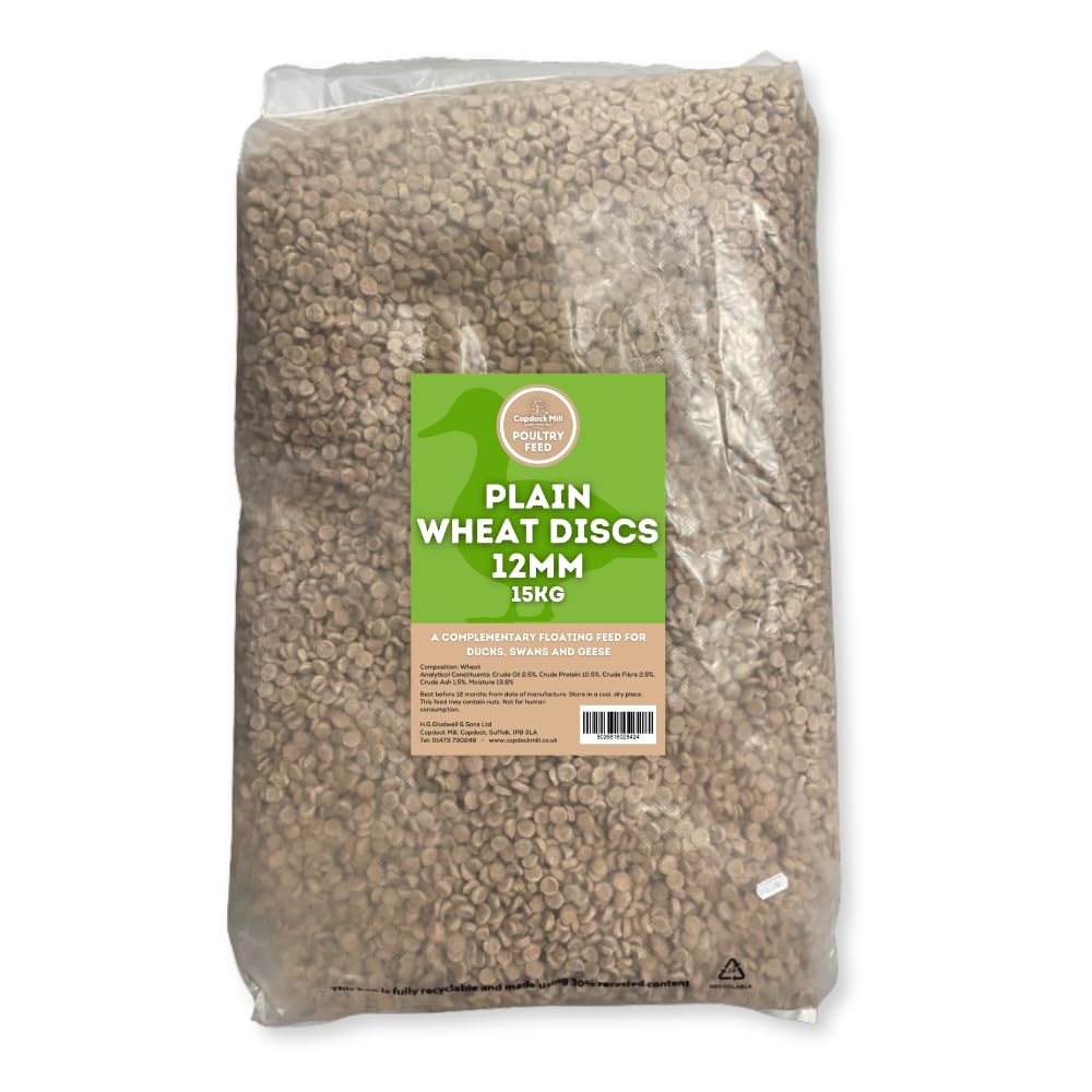 Copdock Mill Wheat Discs Duck Feed Plain 15kg | Natural Complementarty floating 