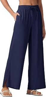 Willit Women's Wide Leg Pants UPF 50+ Beach Pants Lightweight Travel Quick Dry Sun Protection 29" 31"