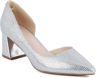Jones New York Women’s Block Heel Pumps – Pointed Toe Slip-On Dress Shoes for Office, Party, and Formal Wear