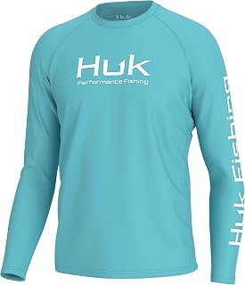 HUK Men's Pursuit Pattern Long Sleeve Shirt, Sun Protecting Fishing Shirt Shirt (Pack of 1)