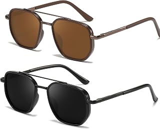 SODQW Polarized Aviator Sunglasses for Women UV400 Tangle Free Design