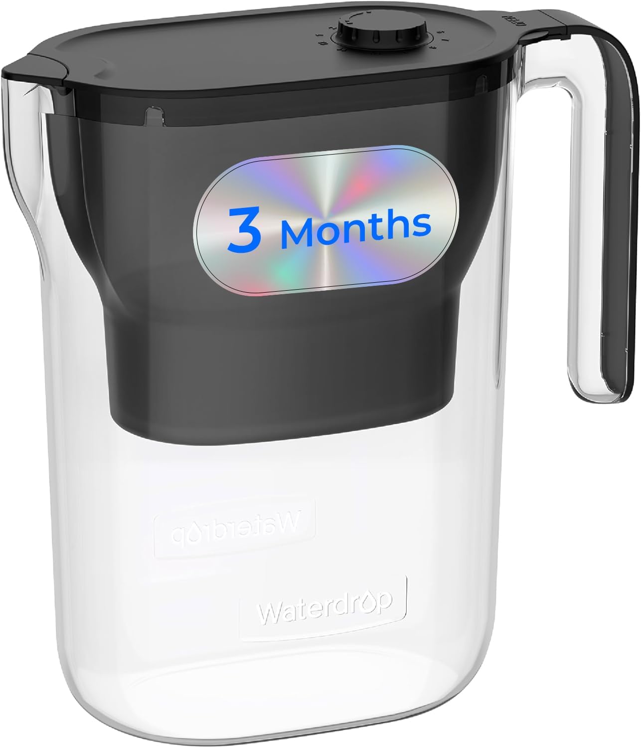 Waterdrop PT-05BL-L Water Filter Jug, 3 Months, 2.5L, NSF Certified, Black | 200