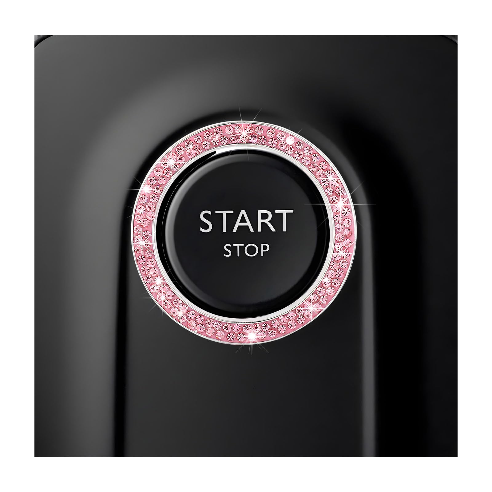 CCHRN Car Bling Engine Start Ring Decals, Crystal Rhinestone Push Start Button D