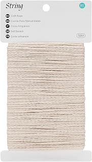 G2PLUS 2mm Beige Cotton String Cord: 50m Craft Bakers Twine, 3Ply | Decorative Cord Twine for Gift Wrapping, DIY, Crafts and Handmade, Home Dcoration