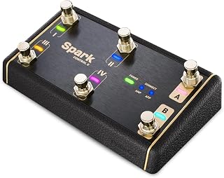 Positive Grid Spark Control X Wireless Footswitch for Spark Series Amps | Official 6-switch foot controller for Spark series amps. 2 expression pedal inputs, custom overlays, 150-hr battery.