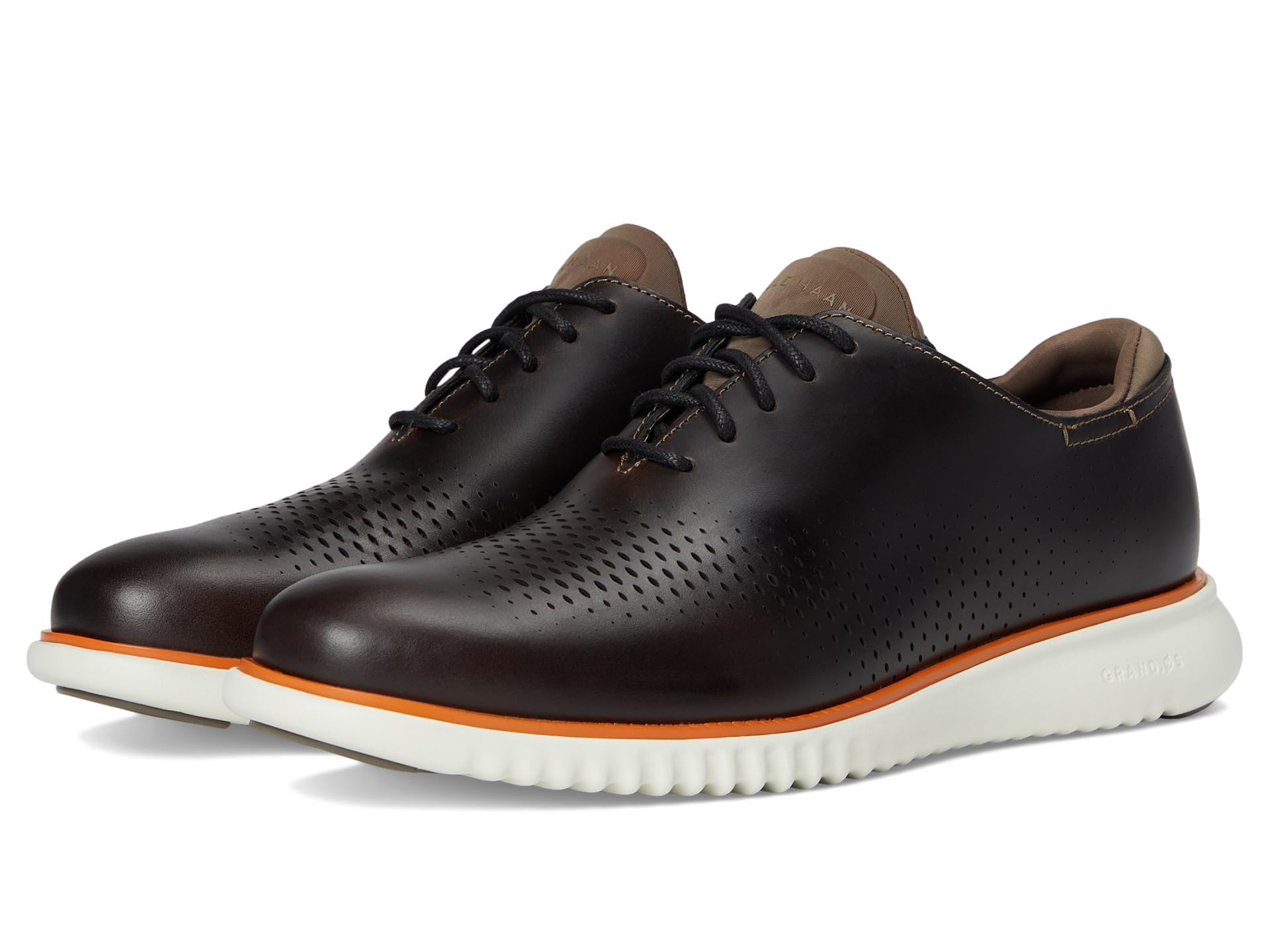 Cole Haan Zerogrand Men's Laser Wing Tip Oxford Lined, Morel jam silver birch, 4