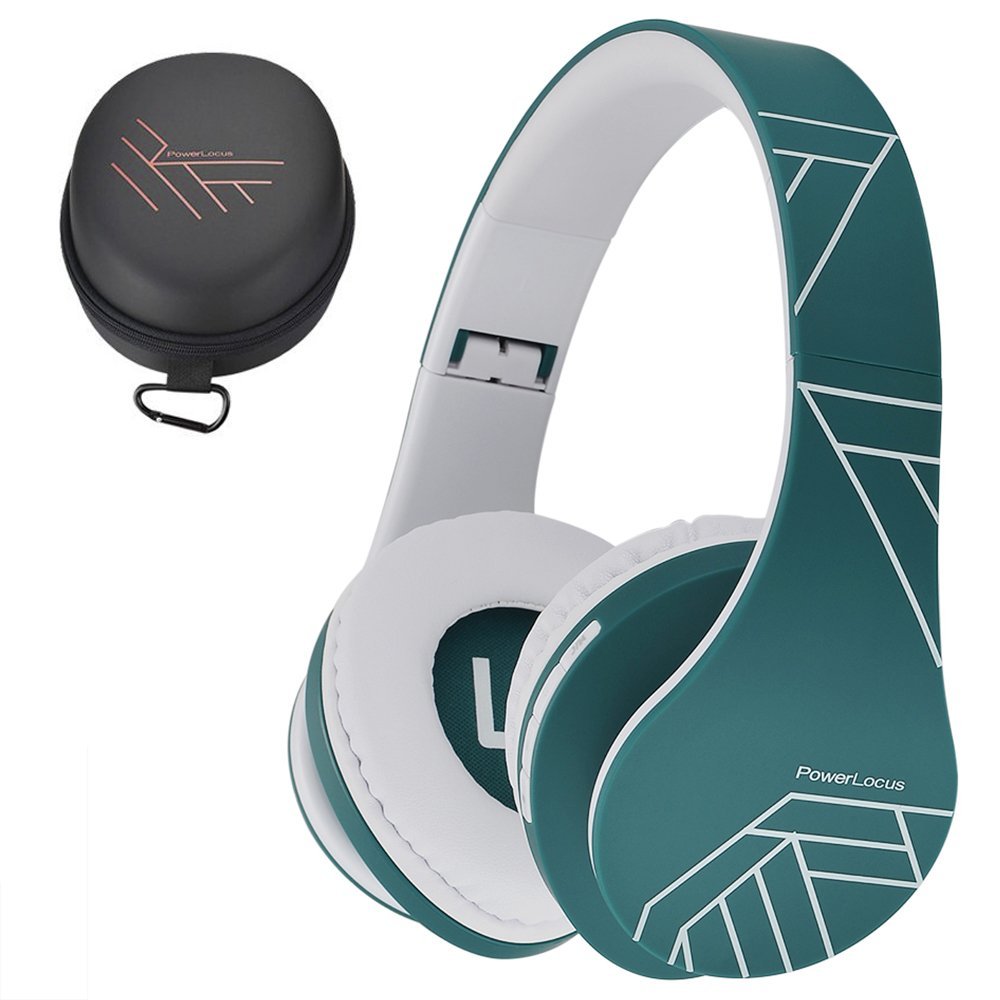 PowerLocus Bluetooth Over-Ear Headphones, Wireless Stereo Foldable Headphones Wi