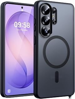 TOCOL for Samsung Galaxy S26 Ultra Case, Compatible with MagSafe Black | 15FT Military-Grade Shockproof Drop Protection, Thin Slim Anti-Scratch, Translucent Matte Phone Cover, Black
