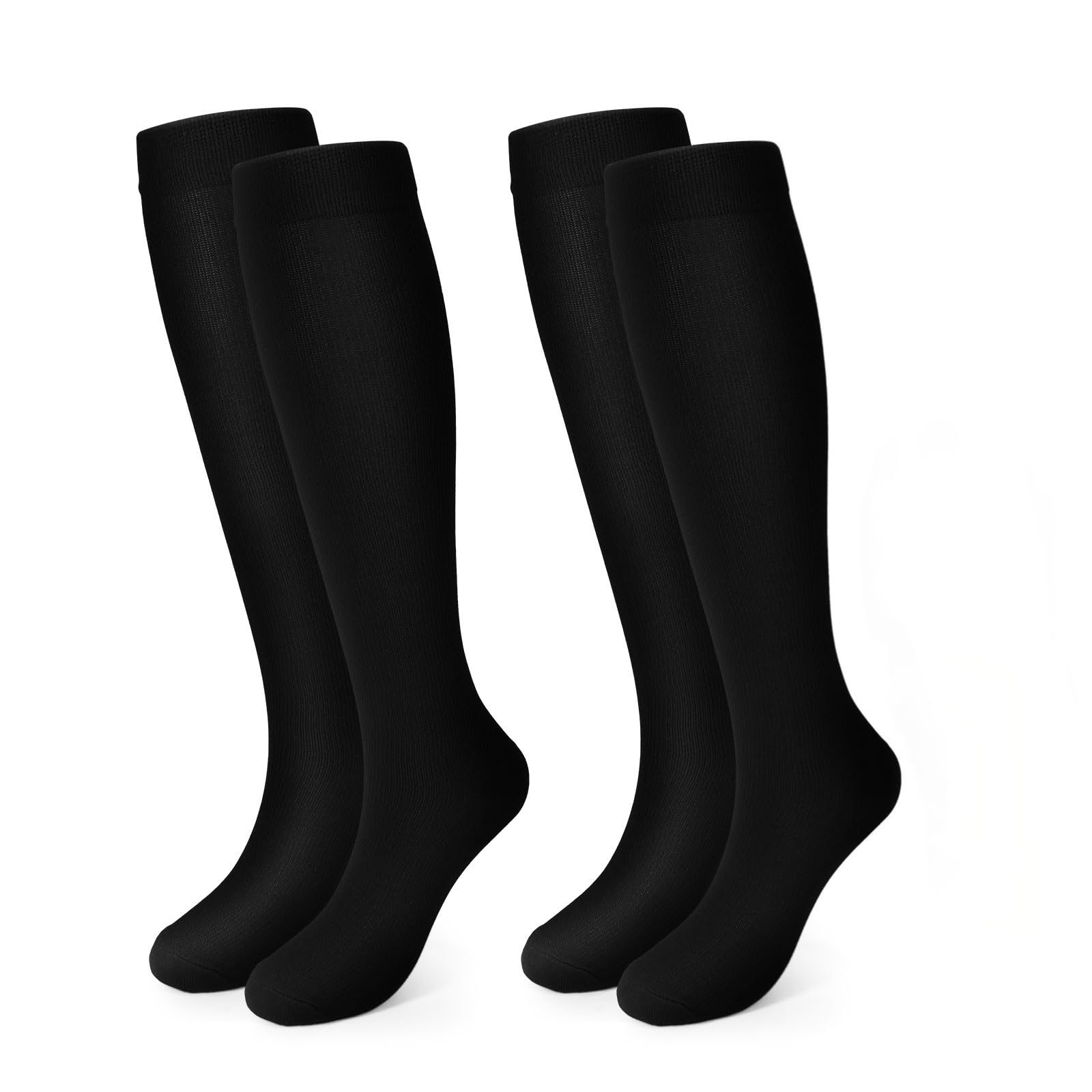 Pnosnesy Compression Socks, (2/4/6/7 Pairs) for Men & Women 15-20 mmHg is Best f