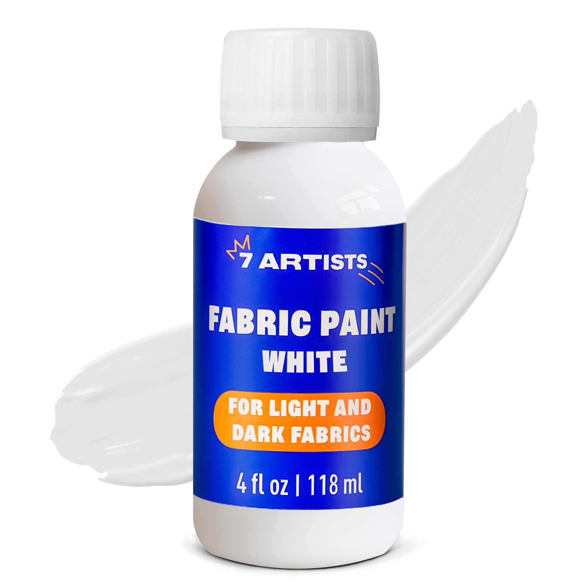 White Fabric Paint 4 fl. oz – Permanent Fabric Paint White for Clothes | Textile