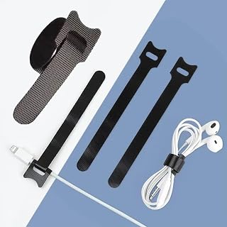 120 Pack Reusable Cable Ties Organizer Cable Ties for Cable Management, Home, Office, Travel, Electronic Use (Black)